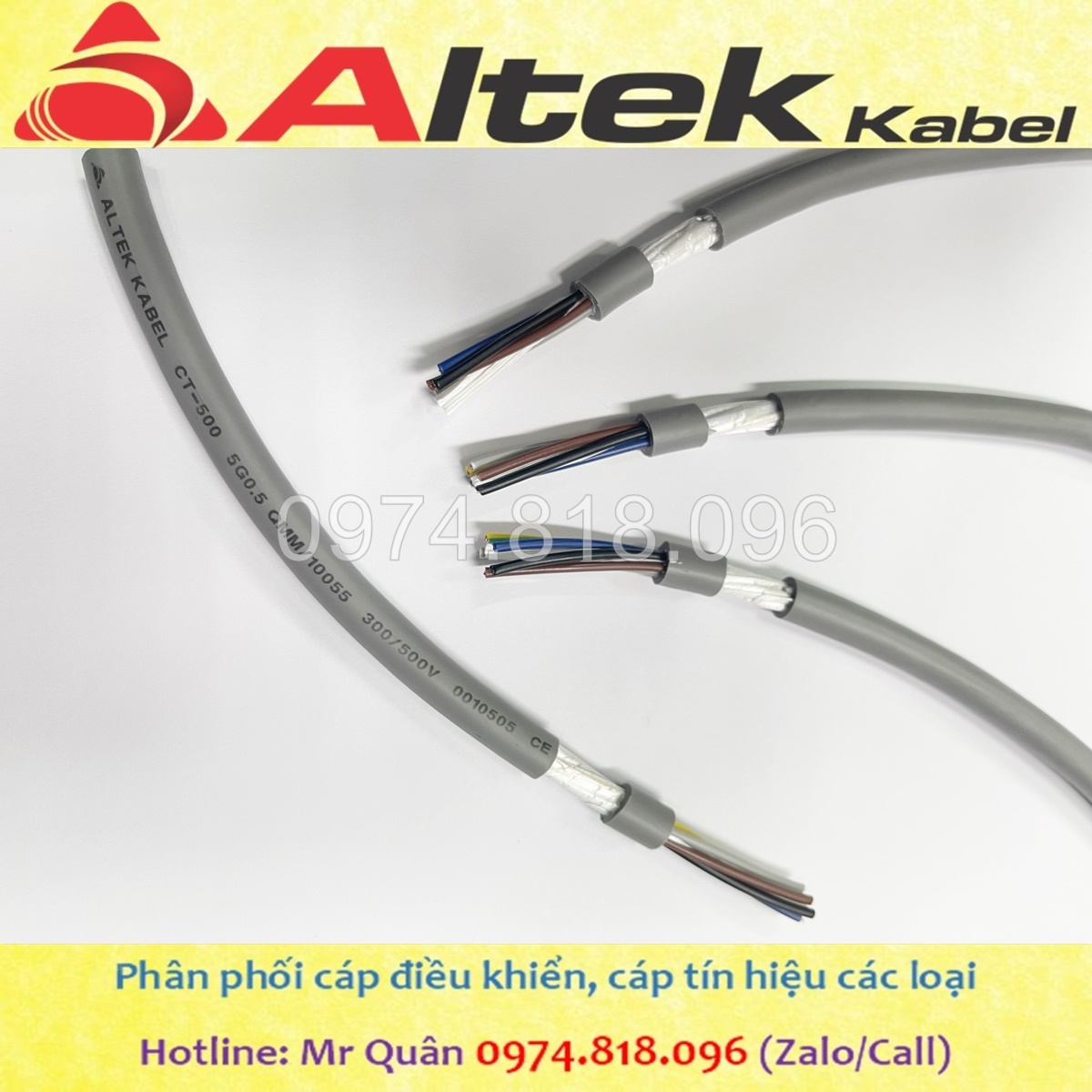 Dây cáp điện 5 lõi, cáp tín hiệu 5 lõi Altek Kabel