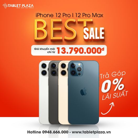 Trả góp iphone 12 pro giá tốt tại Tablet Plaza