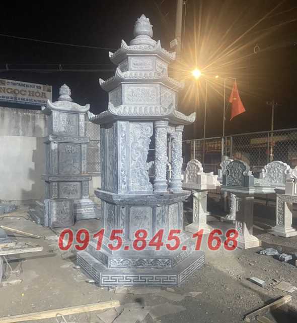 61 mộ tháp bảo đá đơn giản đẹp bán Thái Bình