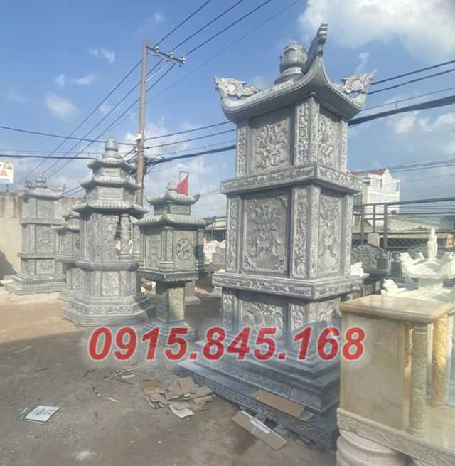 61 mộ tháp bảo đá đơn giản đẹp bán Thái Bình