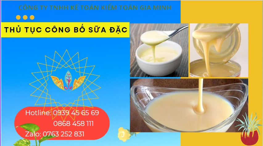 Thủ tục công bố sản phẩm sữa đặc có đường