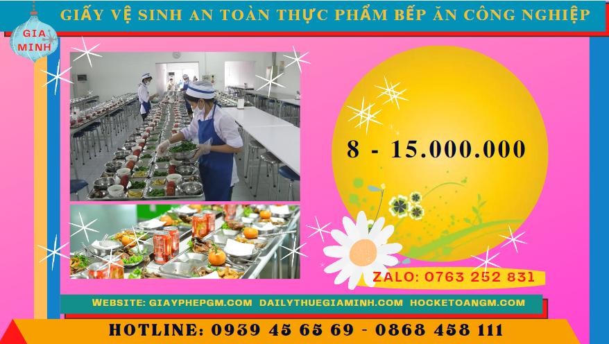 Xin giấy vệ sinh an toàn thực phẩm cho bếp ăn công nghiệp