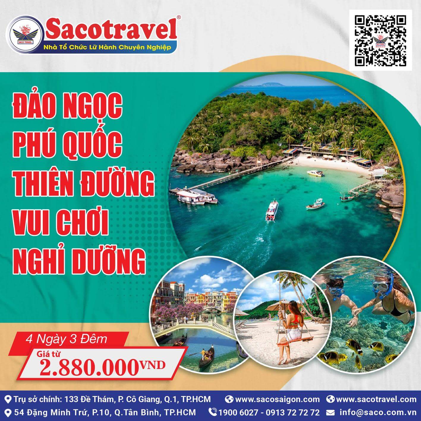 Du lịch Đảo Ngọc Phú Quốc 4 ngày 3 đêm - Saco Travel