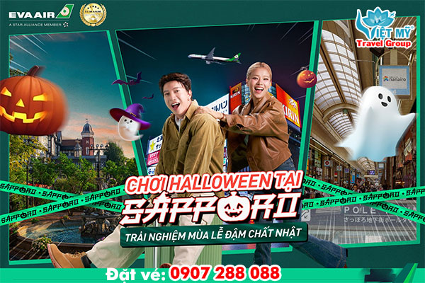 Mua vé máy bay đi Sapporo của Eva Air đón Halloween