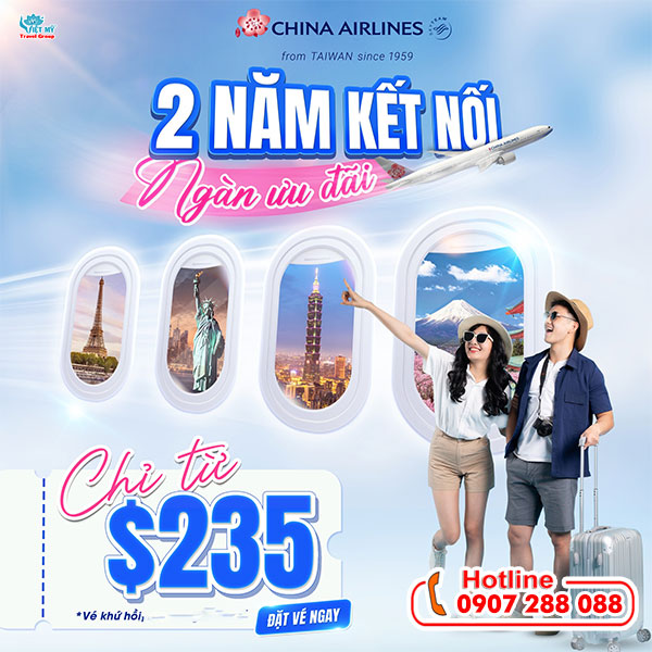 China Airlines ưu đãi vé  máy bay từ Đài Bắc - Đà Nẵng