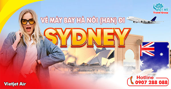 Vé máy bay Hà Nội (Han) đi Sydney (SYD) giá rẻ hãng Vietjet Air