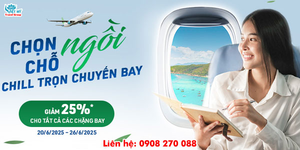 Bamboo Airways ưu đãi giảm 25% phí chọn trước chỗ ngồi