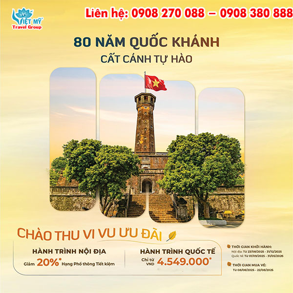 Vietnam Airlines ưu đãi vé máy bay mừng 80 năm Quốc Khánh
