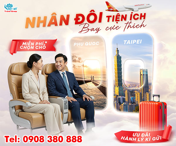 Sun PhuQuoc Airways ưu đãi ghế ngồi đi Đài Loan