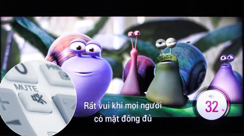  Do ấn vào nút Mute trên điều khiển tivi