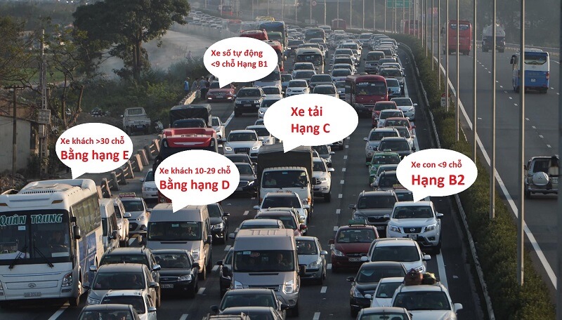 Bằng lái xe ô tô hạng B1 dành cho xe 9 chỗ ngồi