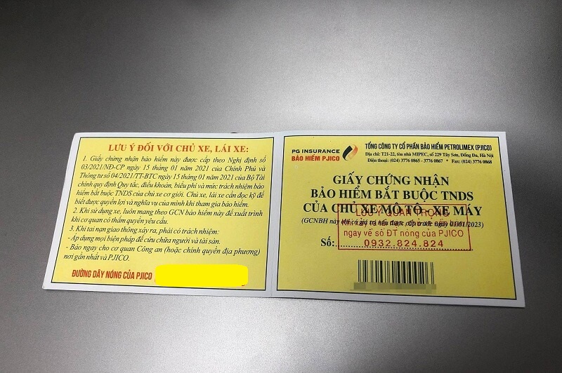 bảo hiểm trách nhiệm dân sự xe máy