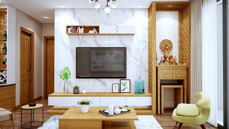 Không nên bố trí bàn thờ dưới xà ngang