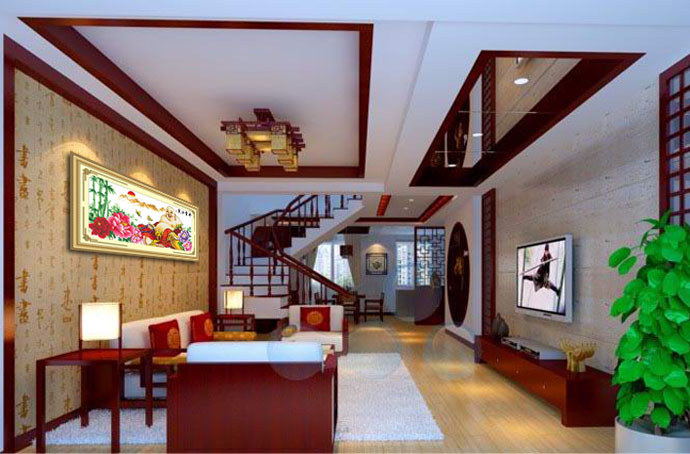 bức tranh thêu chữ thập Phật Di Lặc