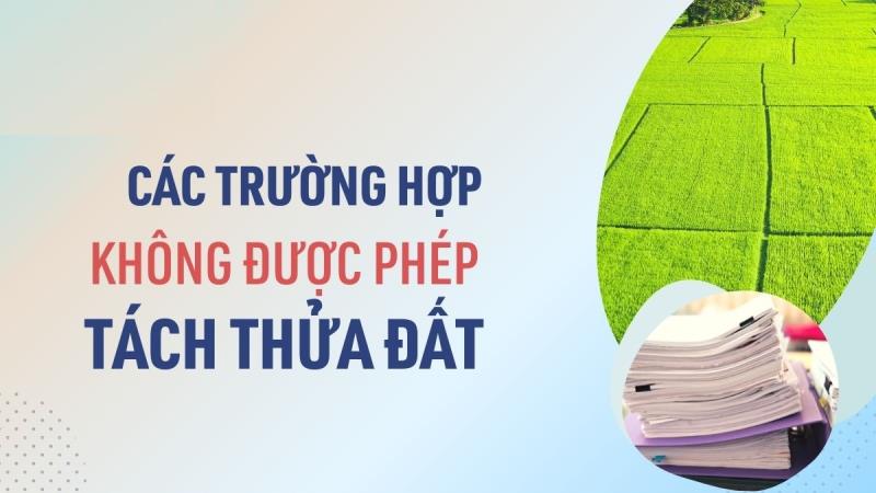 Các trường hợp không được tách thửa đất theo quy định chung