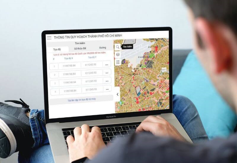 Tra cứu thông tin quy hoạch trên trang web