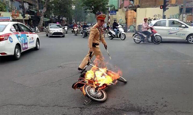 Hậu quả xe đạp điện bị chập điện