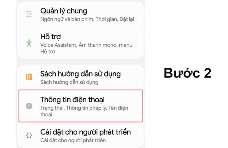 Cách kiểm tra chip điện thoại Samsung bằng Cài đặt trên điện thoại