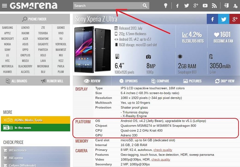 Kiểm tra chip bằng website chuyên dụng