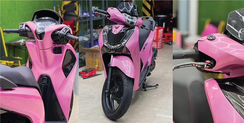 Xe máy sau khi thay lớp decal