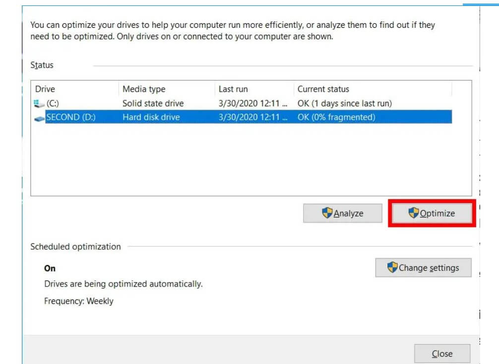 Chống phân mảnh ổ đĩa
