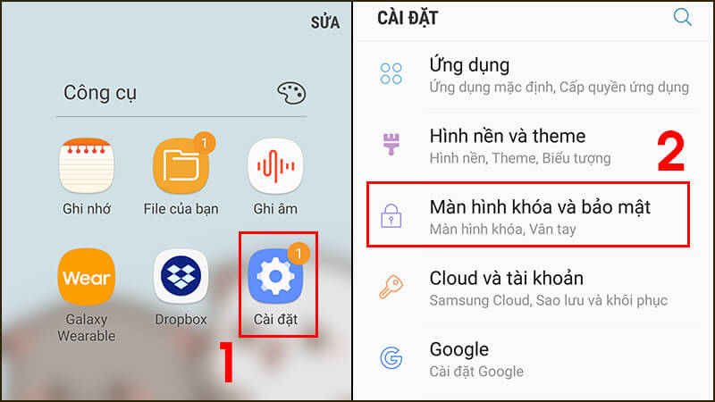 Hướng dẫn cách thay đổi mật khẩu điện thoại Samsung