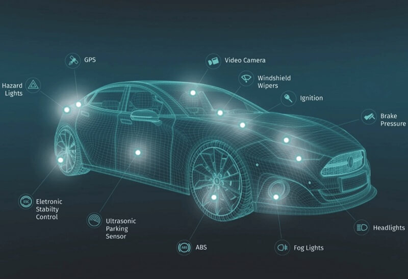 Trong hệ thống túi khí chứa một hệ thống cảm biến rất phức tạp