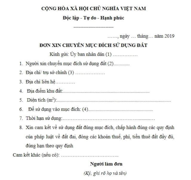 Hồ sơ chuyển đổi đất thổ vườn sang thổ cư