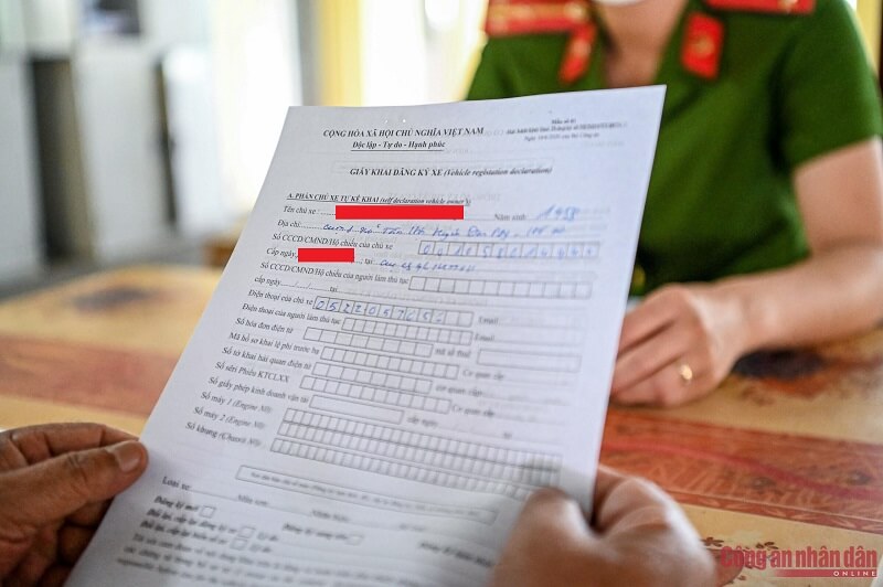 Kê khai cấp lại đăng ký xe