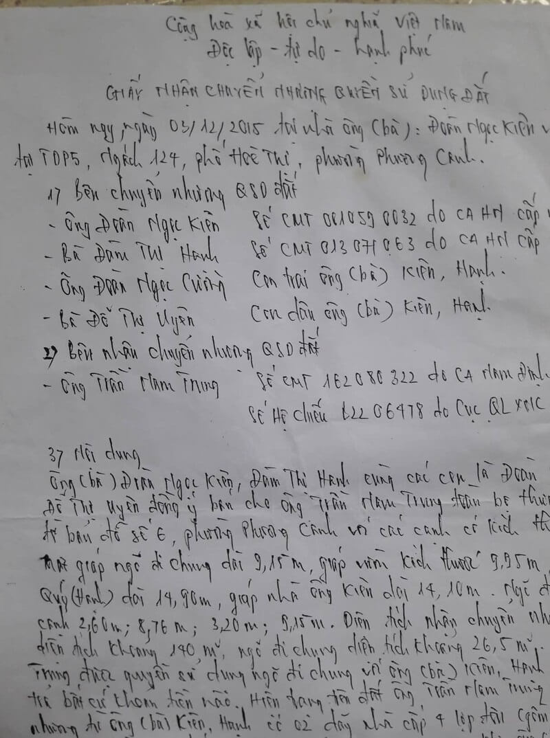 Các thông tin được khai báo phải đảm bảo tính chính xác