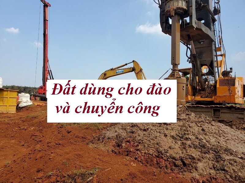 Đất dùng cho đào và chuyển công