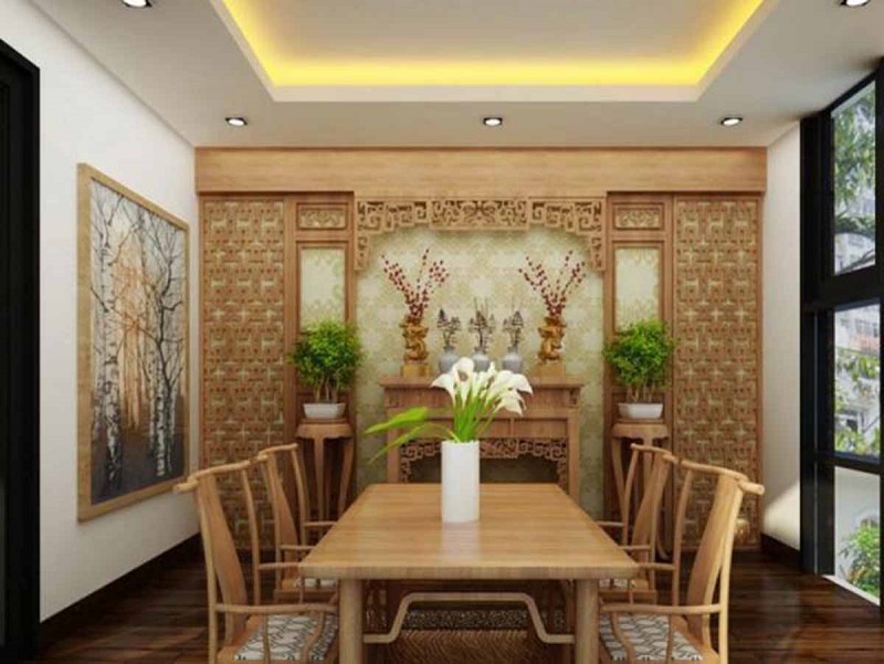 Không nên bố trí bàn thờ dưới xà ngang