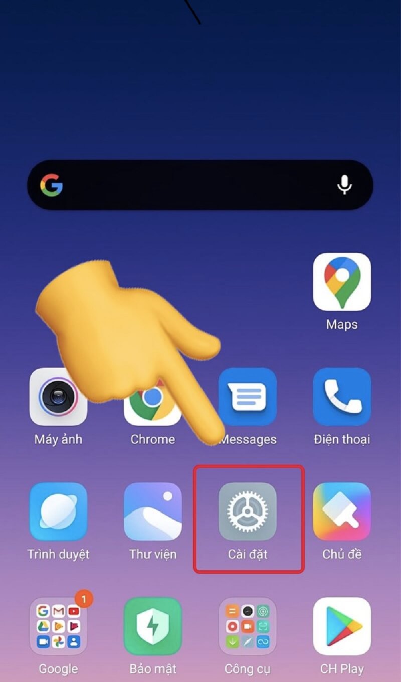 “Cài đặt”