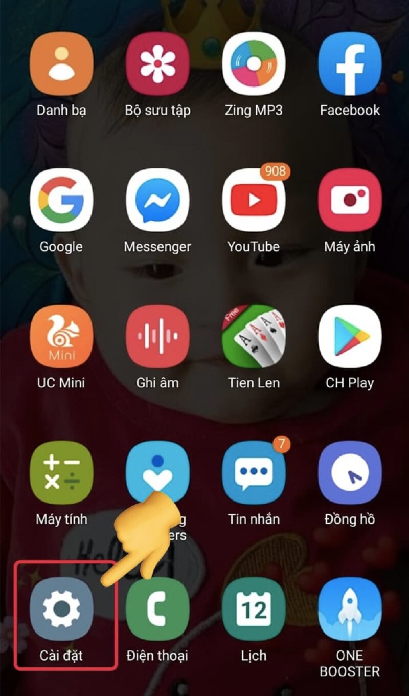 “Cài đặt” trên màn hình chung