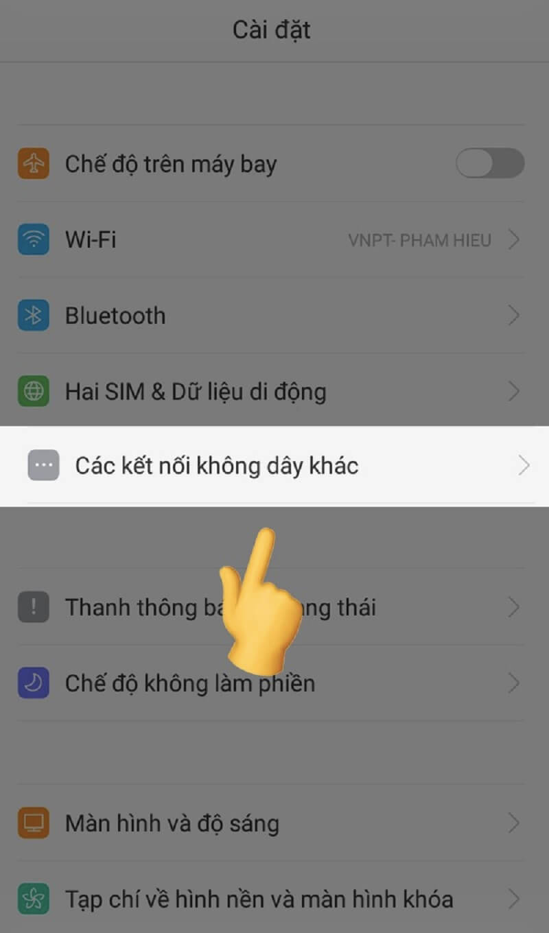 Các kết nối không dây