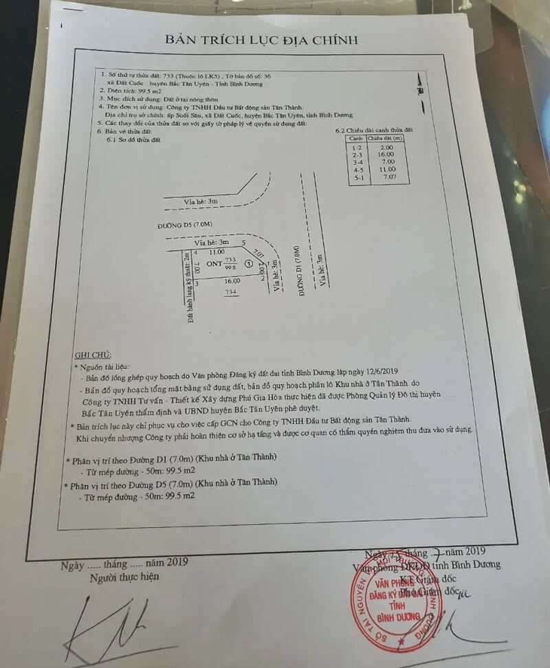 Hồ sơ cần có khi yêu cầu trích lục thửa đất