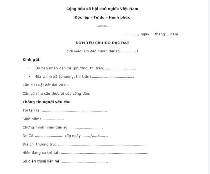Phần mở đầu của tờ đơn