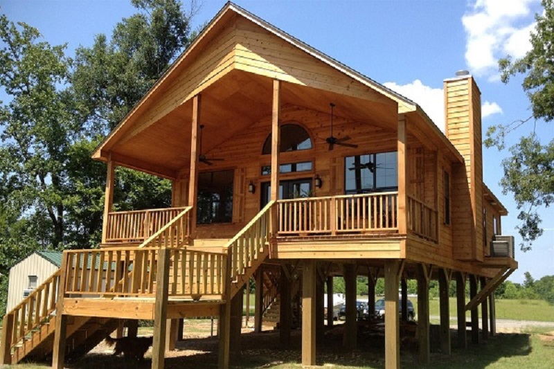 Mẫu nhà sàn gỗ đơn giản