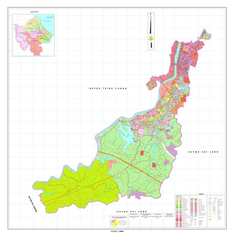 Mỗi loại đất được biểu thị bằng màu sắc khác nhau