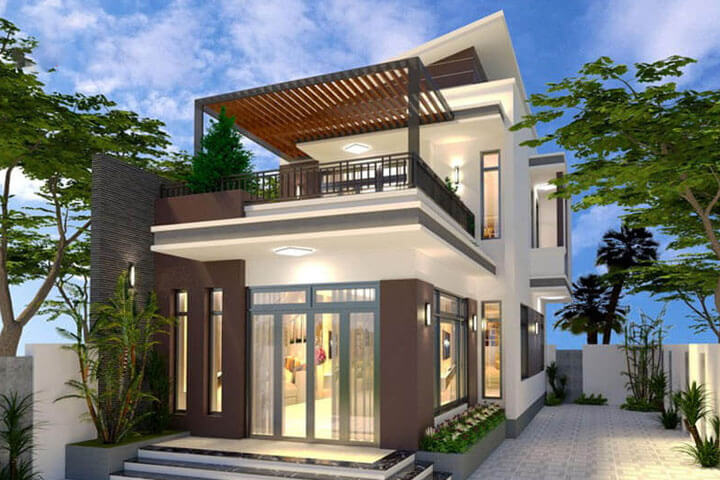 Nhà 2 tầng mang vẻ đẹp hiện đại và tiện nghi