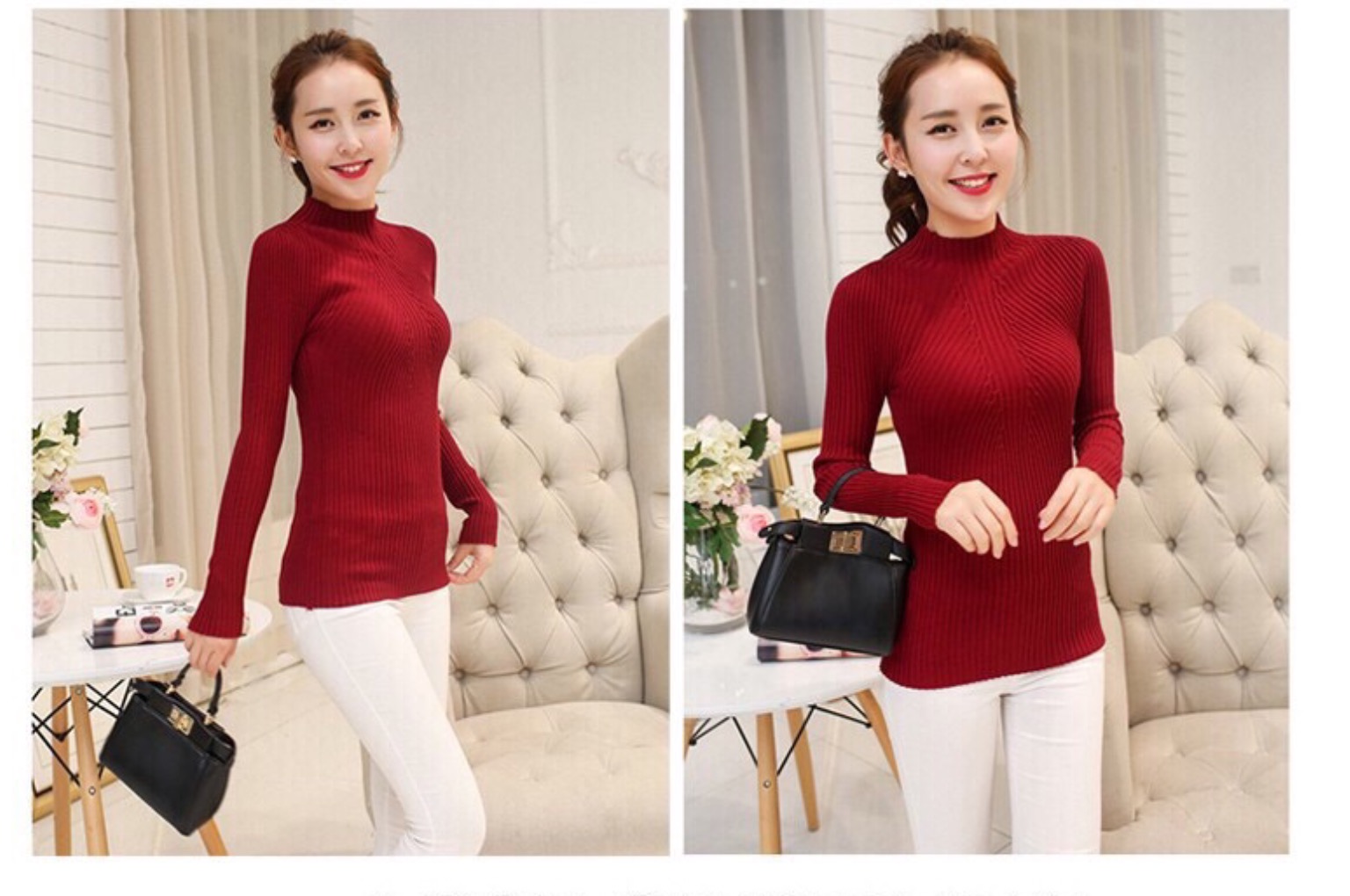 những mẫu áo len thời thượng