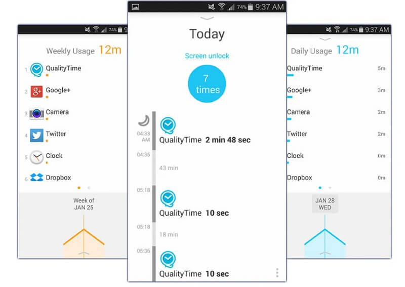 QualityTime cung cấp nhiều tính năng hữu ích