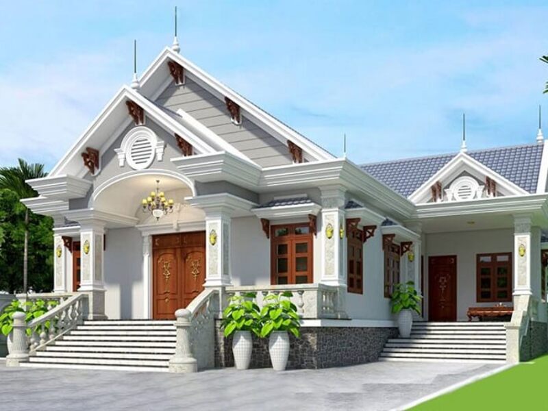 Trang trí đầu hồi nhà