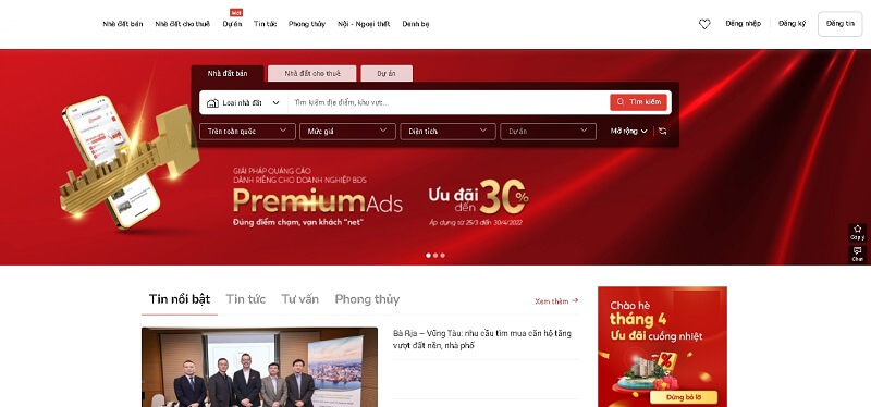 Trang web Batdongsan mua bán nhà đất uy tín và chuyên nghiệp