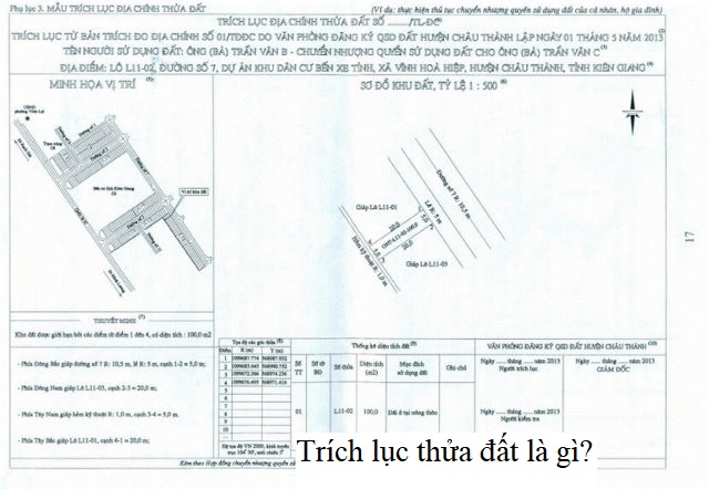 Trích lục thửa đất là gì?