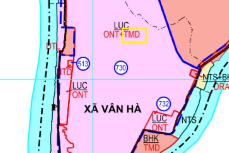 Màu sắc ký hiệu đất thương mại dịch vụ