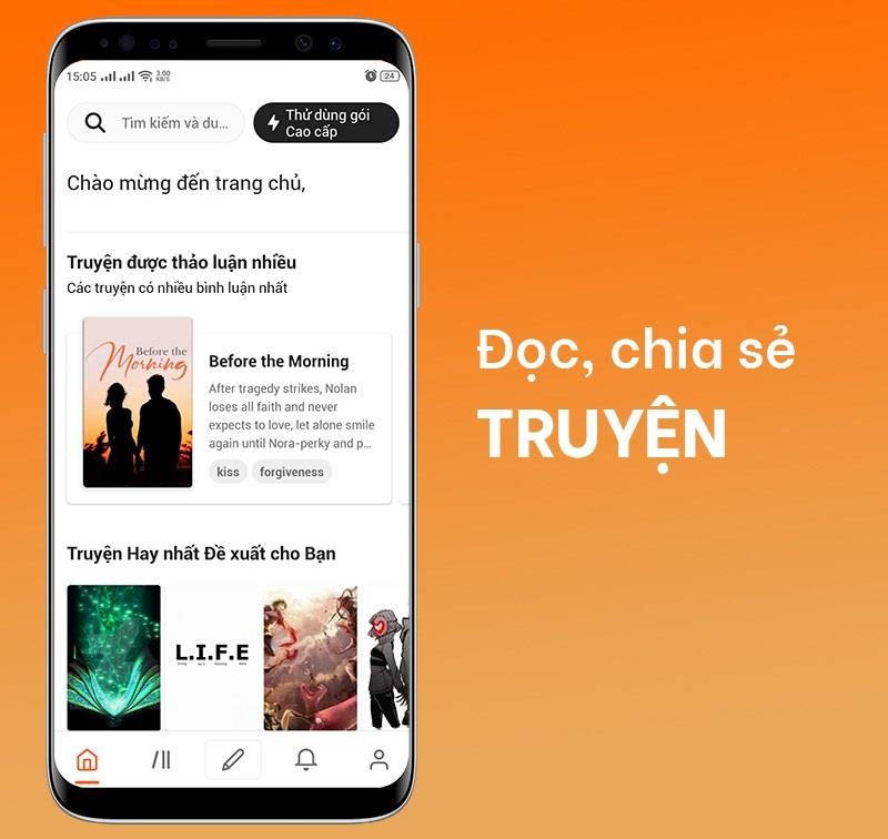 Đọc truyện với ứng dụng Wattpad