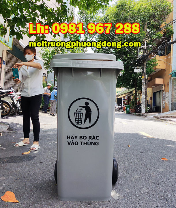 Giảm giá thùng rác 240 l màu xám tại Hà Nội