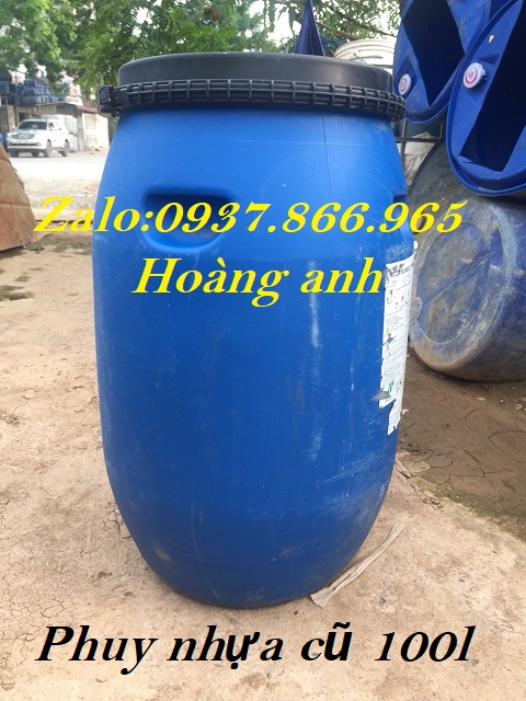 Thùng phuy nhựa, thùng phuy 160l, thúng nhựa 220l nắp mở