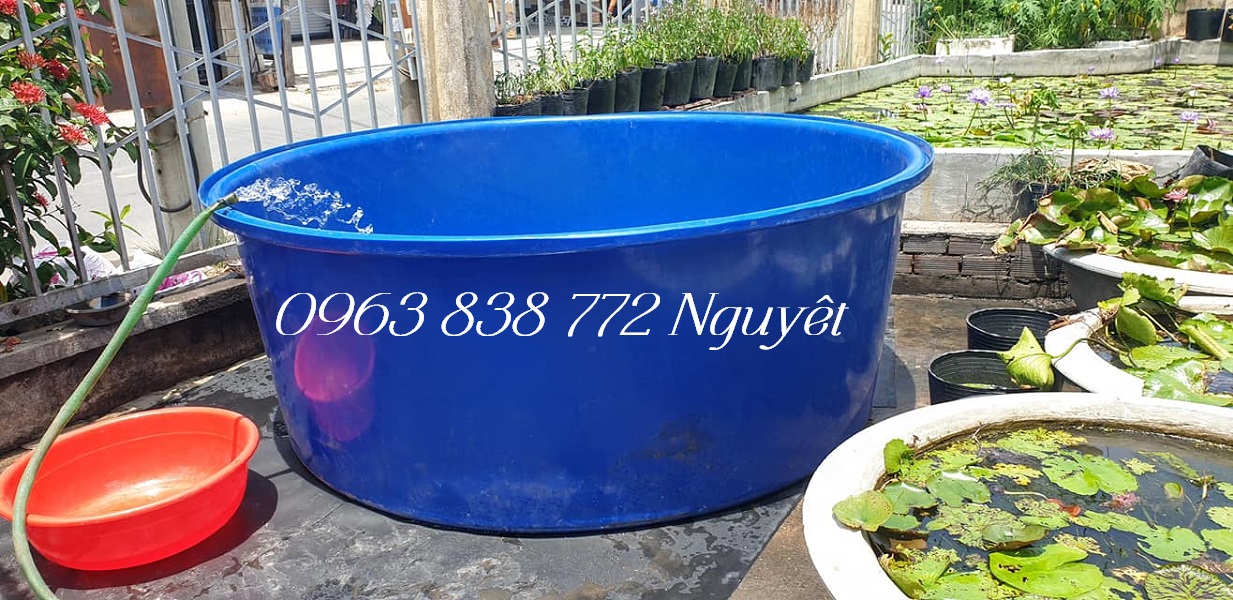 thùng nhựa tròn, tank tròn 2000l trồng cây, nuôi cá LH: 0963838772 